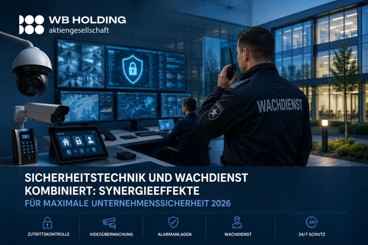 Sicherheitstechnik und Wachdienst kombiniert: Synergieeffekte für maximale Unternehmenssicherheit 2026